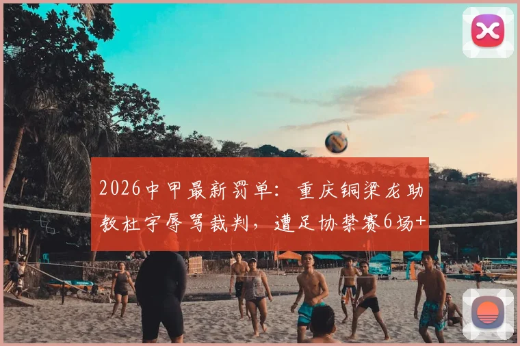 2026中甲最新罚单：重庆铜梁龙助教杜宇辱骂裁判，遭足协禁赛6场+罚款6万元详解